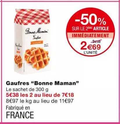 gaufres "bonne maman"