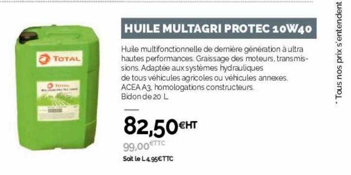 huile multigri protec 10w40 total