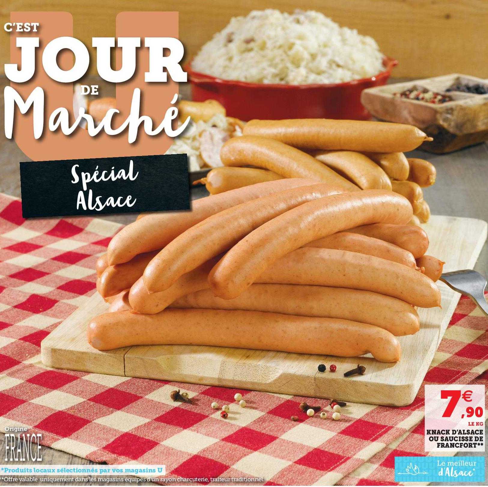 knack d'alsace ou saucisse de francfort