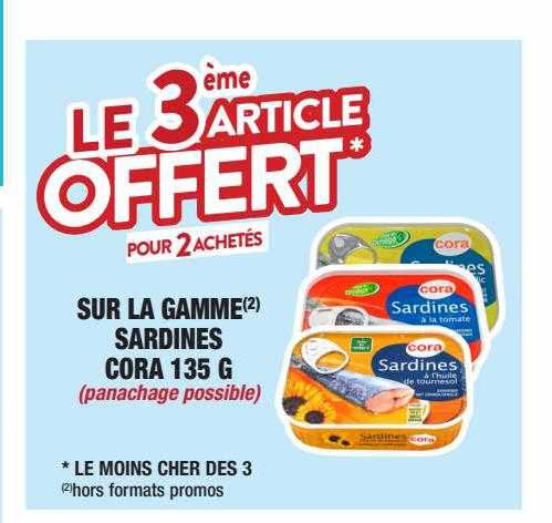 la gamme sardines cora 135g
