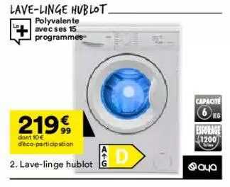 lave-linge hublot aya