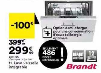 lave-vaisselle intégrable brandt