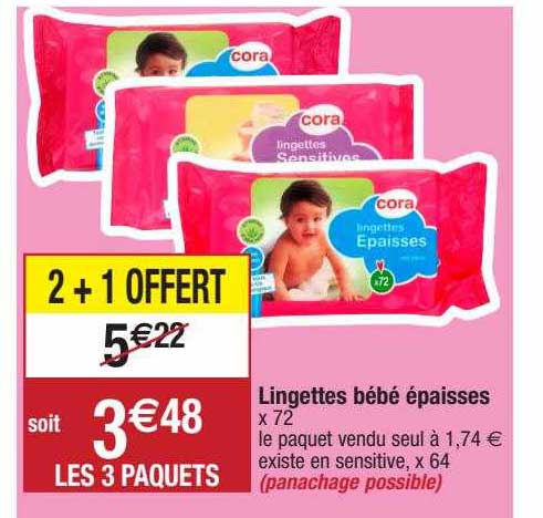 lingettes bébé épaisses