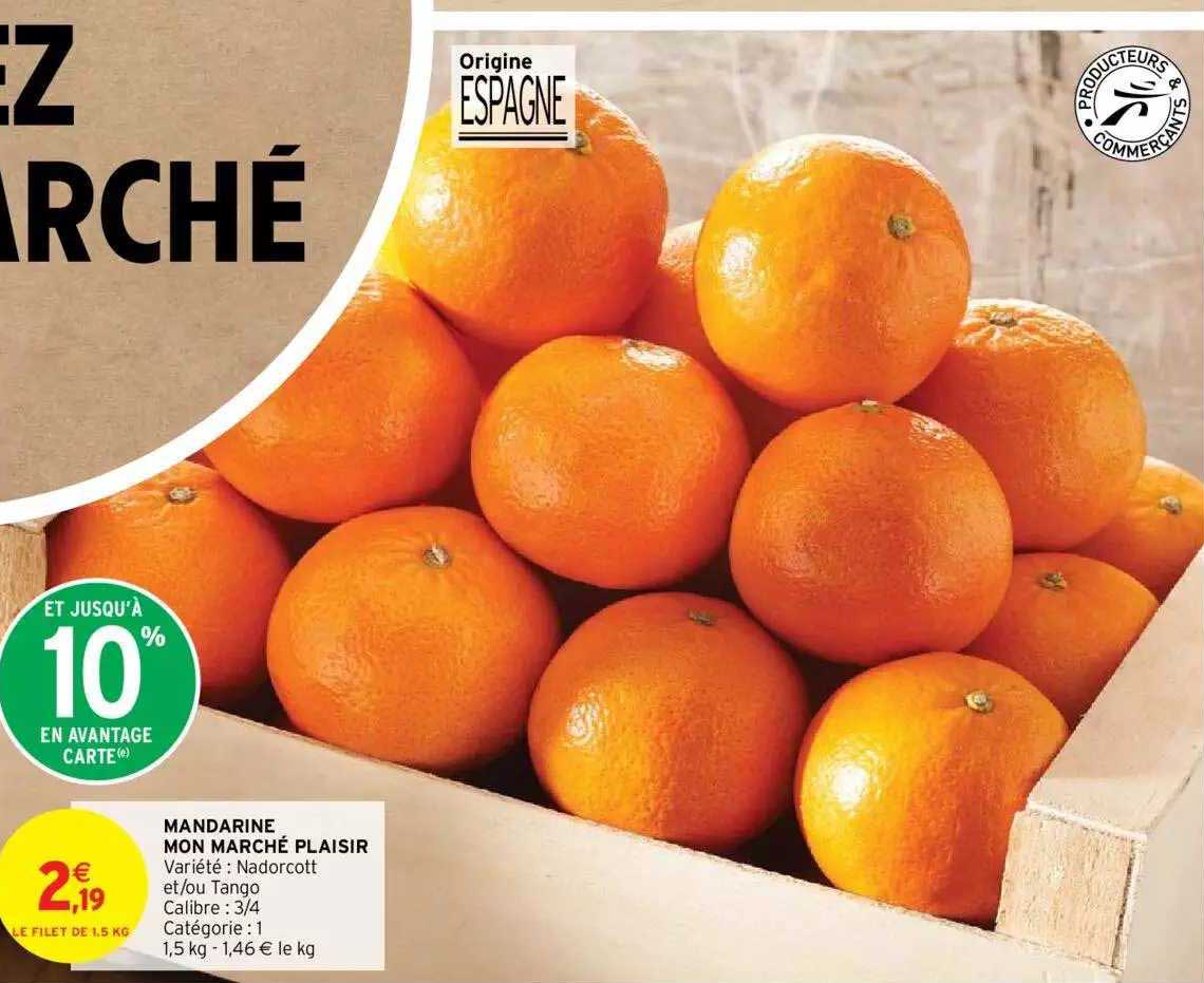 mandarine mon marché plaisir