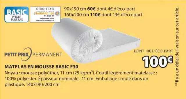 Matelas En Mousse Basic F30
