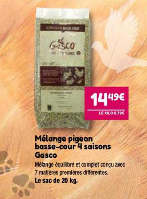 mélange pigeon basse-cour 4 saisons gasco