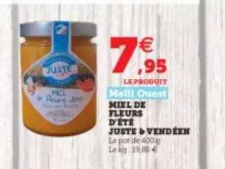 miel de fleurs d'été juste & vendéen