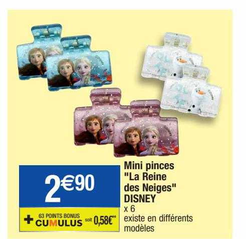 mini pinces "la reine des neiges" disney