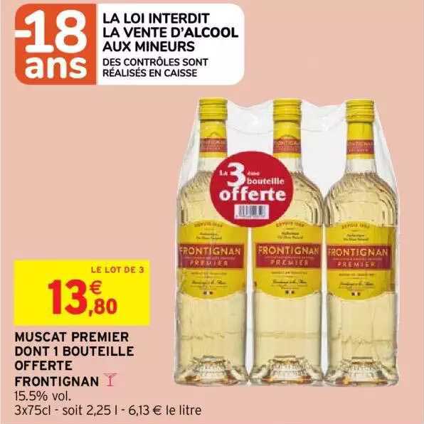 muscat premier dont 1 bouteille offerte frontignan
