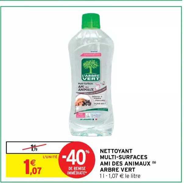 nettoyant multi-surfaces ami des animaux arbre vert