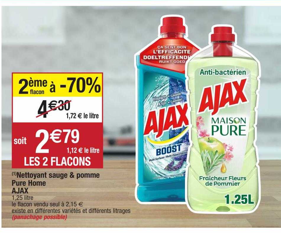 nettoyant sauge & pomme pure home ajax