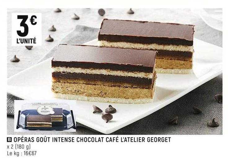 opéras goût intense chocolat café l'atelier georget
