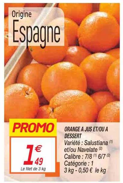orange à jus et - ou à dessert salustiana