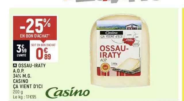 ossau-iraty a.o.p. casino ça vient d'ici