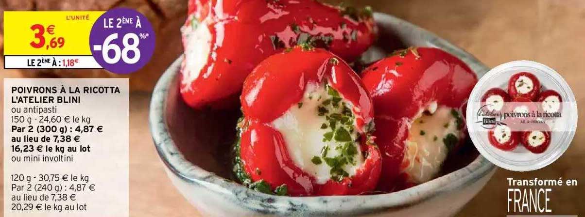 poivrons à la ricotta l'atelier blini