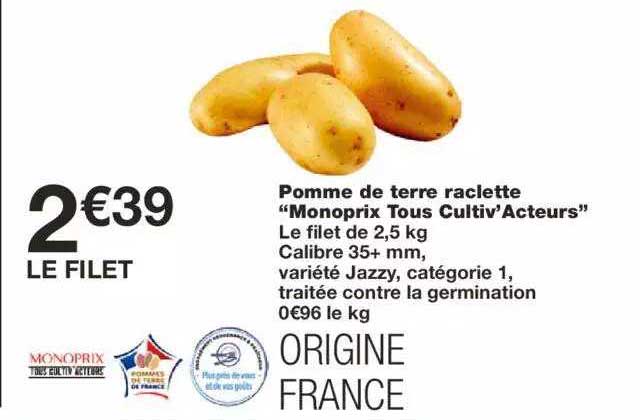 Pomme De Terre Raclette "monoprix Gourmet"
