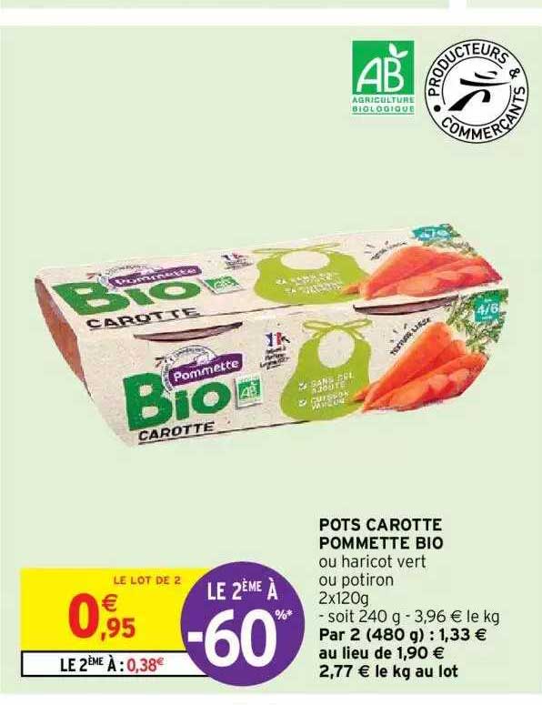Pots Carotte Pommette Bio