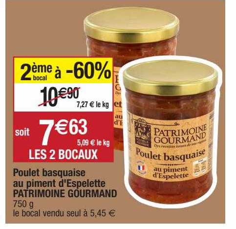 poulet basquaise au piment d'espelette patrimoine gourmand
