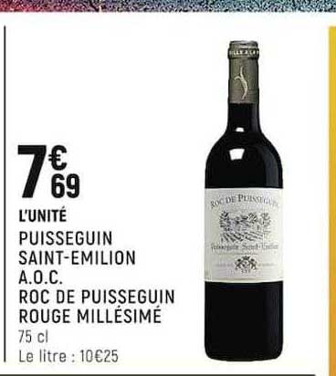 puisseguin saint-émilion a.o.c. roc de puisseguin rouge millésimé