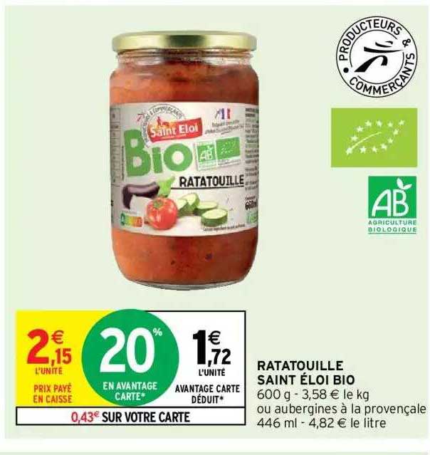 ratatouille saint éloi bio