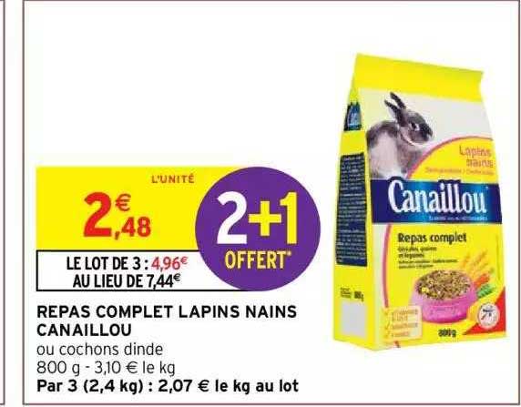 repas complet lapins nains canaillou