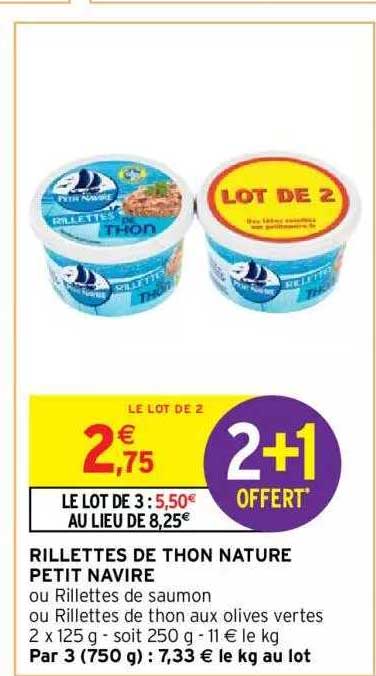 Rillettes De Thon Nature Petit Navire