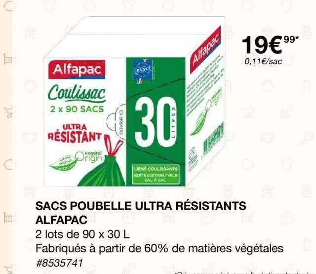 sacs poubelle ultra résistants alfapac