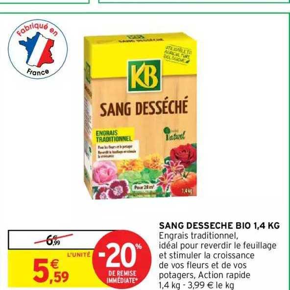 sang desséché bio 1,4 kg kb