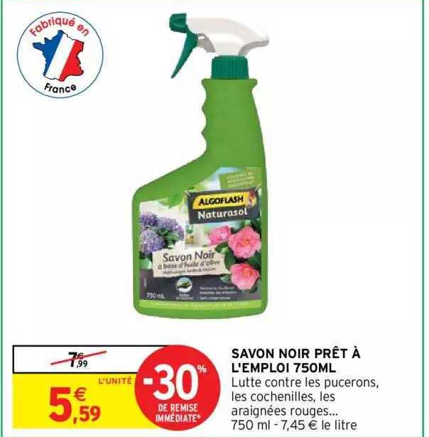 savon noir prêt à l'emploi 750ml algoflash