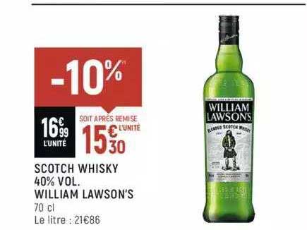 scotch whisky 40% vol. william lawson's