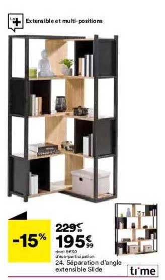 Séparation D'angle Extensible Slide Time