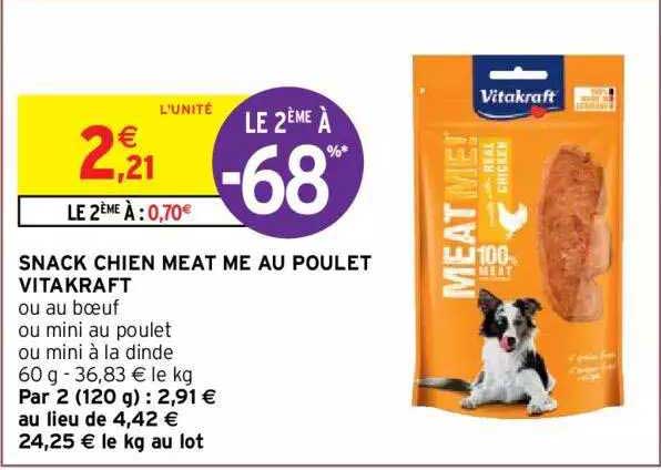 snack chien meat me au poulet vitakraft