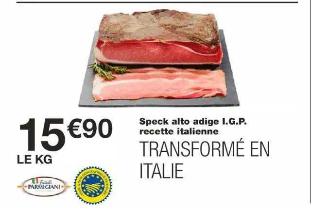 speck alto adige i.g.p. recette italienne