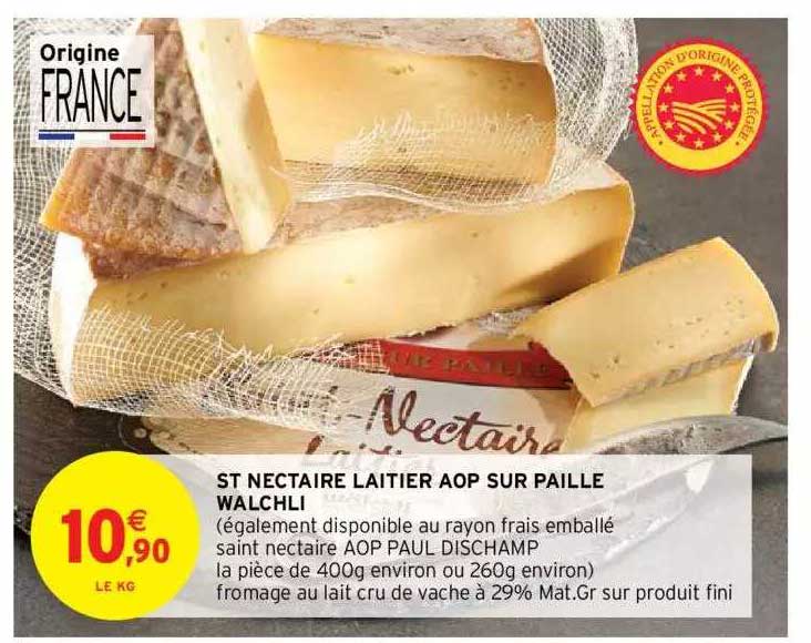 st nectaire laitier aop sur paille walchli