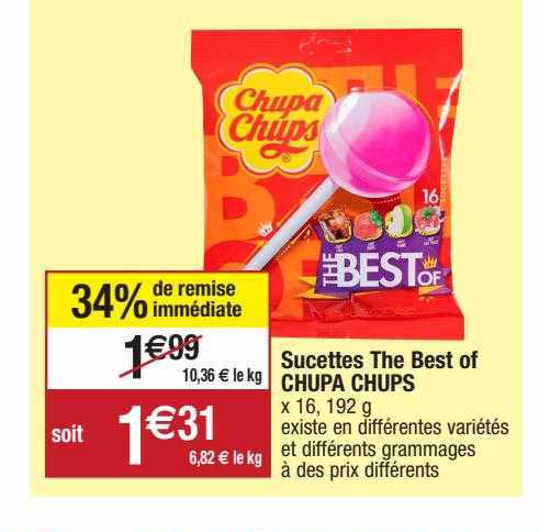 sucettes the best of chupa chups