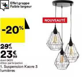 suspension kaore 3 lumières