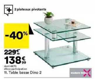 table basse dino 2 modern living