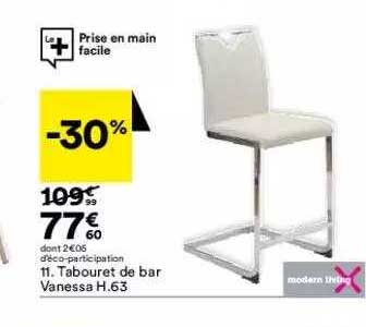 tabouret de bar vanessa h. 63 modern living