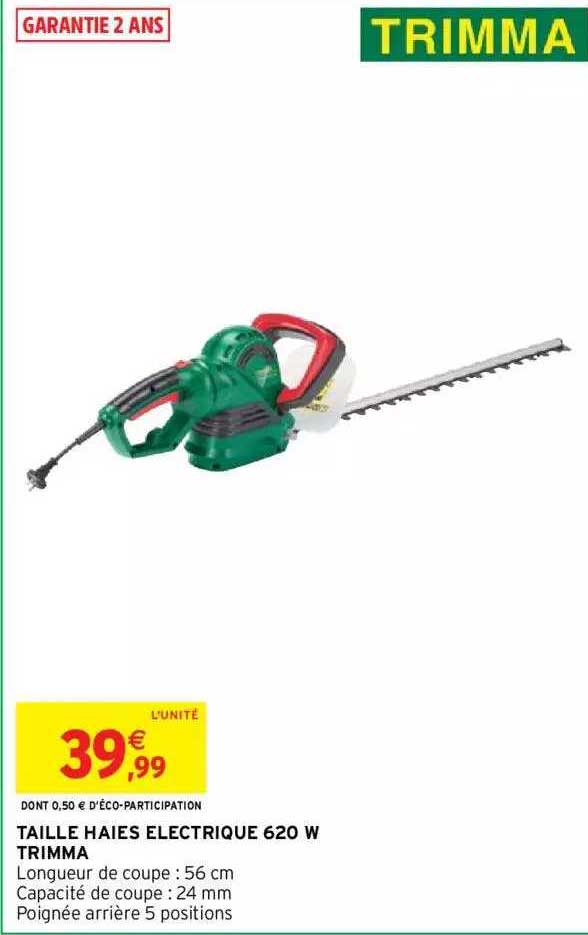 taille haies électrique 620 w trimma