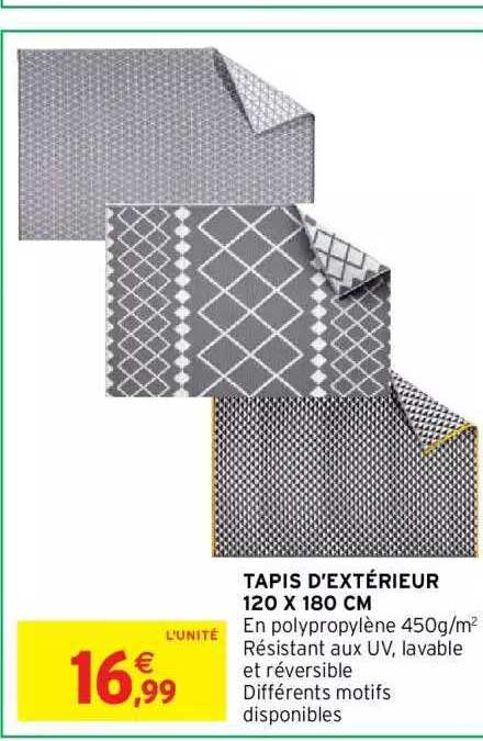 tapis d'extérieur 120 x 180 cm