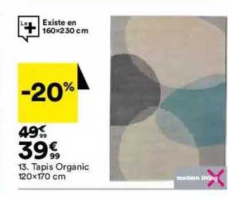tapis organic 120 x 170 cm modern living
