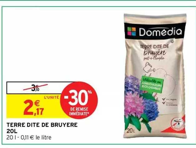 terre dite de bruyère 20l domédia