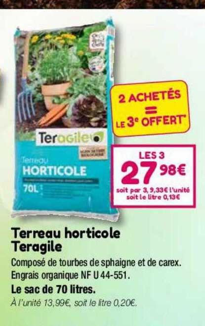 Terreau Horticole Teragile