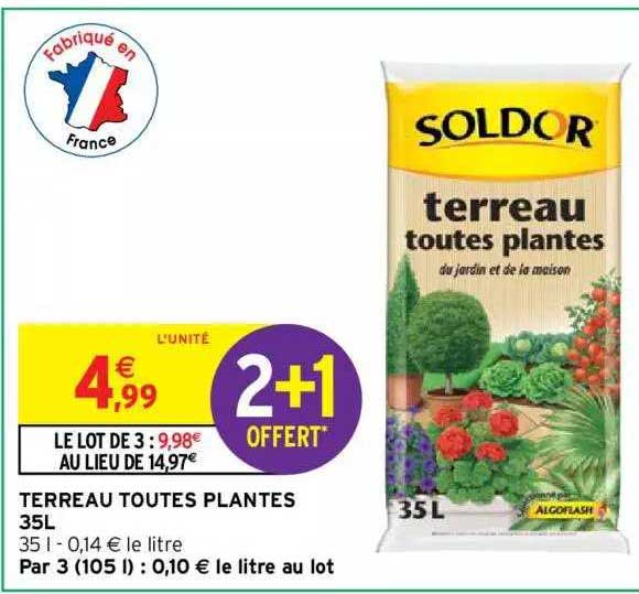 terreau toutes plantes 35l