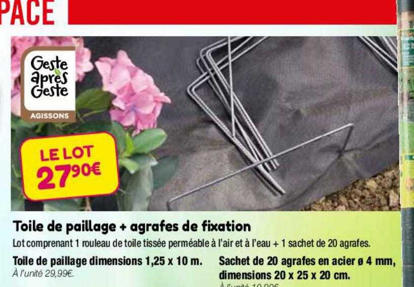 Toile De Paillage + Agrafes De Fixation