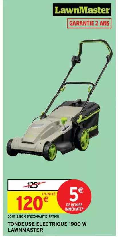 tondeuse électrique 1900 w lawnmaster