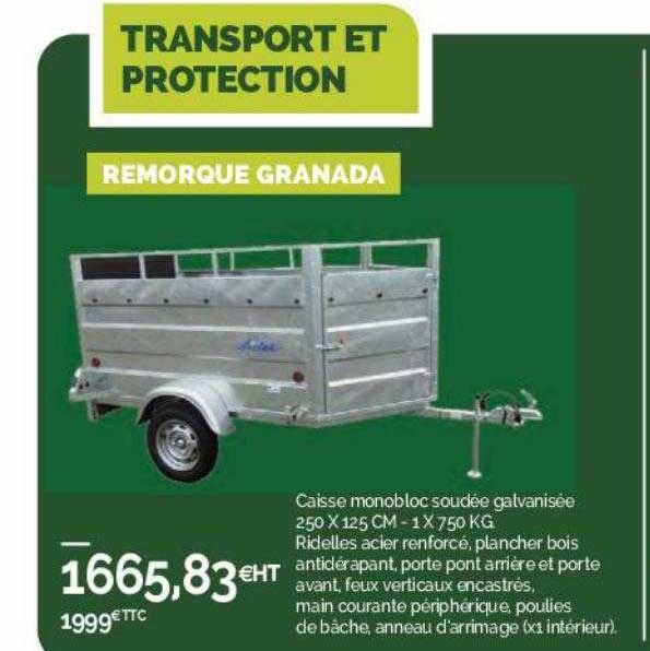 transport et protection : remorque granada