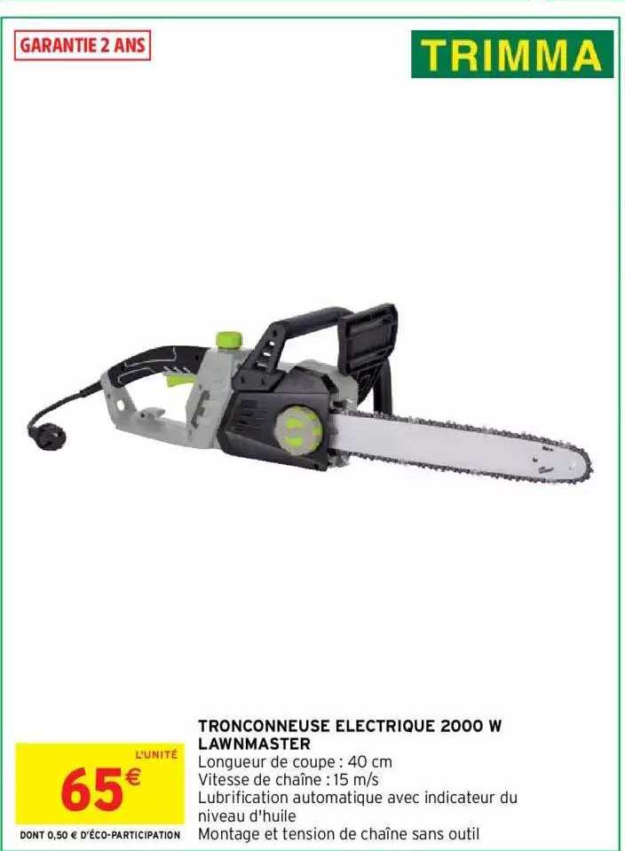 tronçonneuse électrique 2000 w lawnmaster
