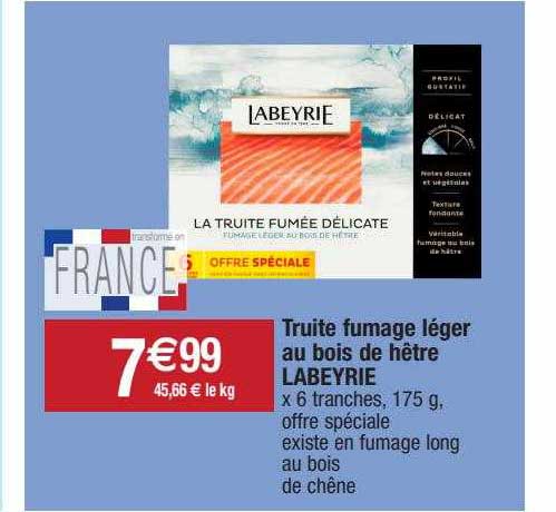 truite fumage léger au bois de hêtre labeyrie