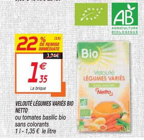 velouté légumes variés bio netto